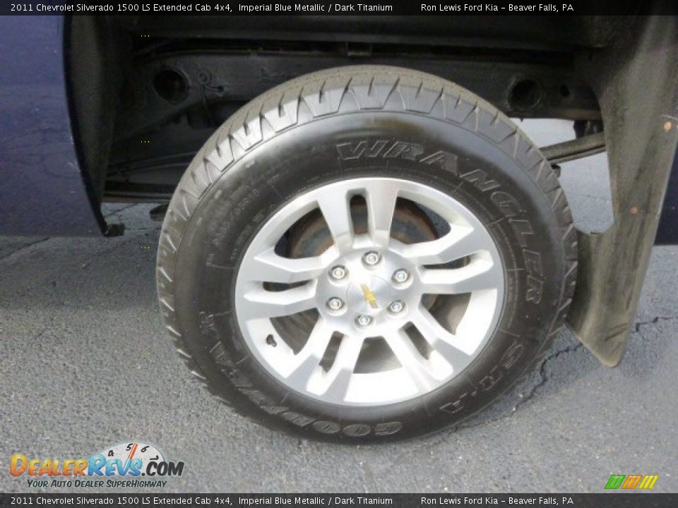 2011 Chevrolet Silverado 1500 LS Extended Cab 4x4 Imperial Blue Metallic / Dark Titanium Photo #9