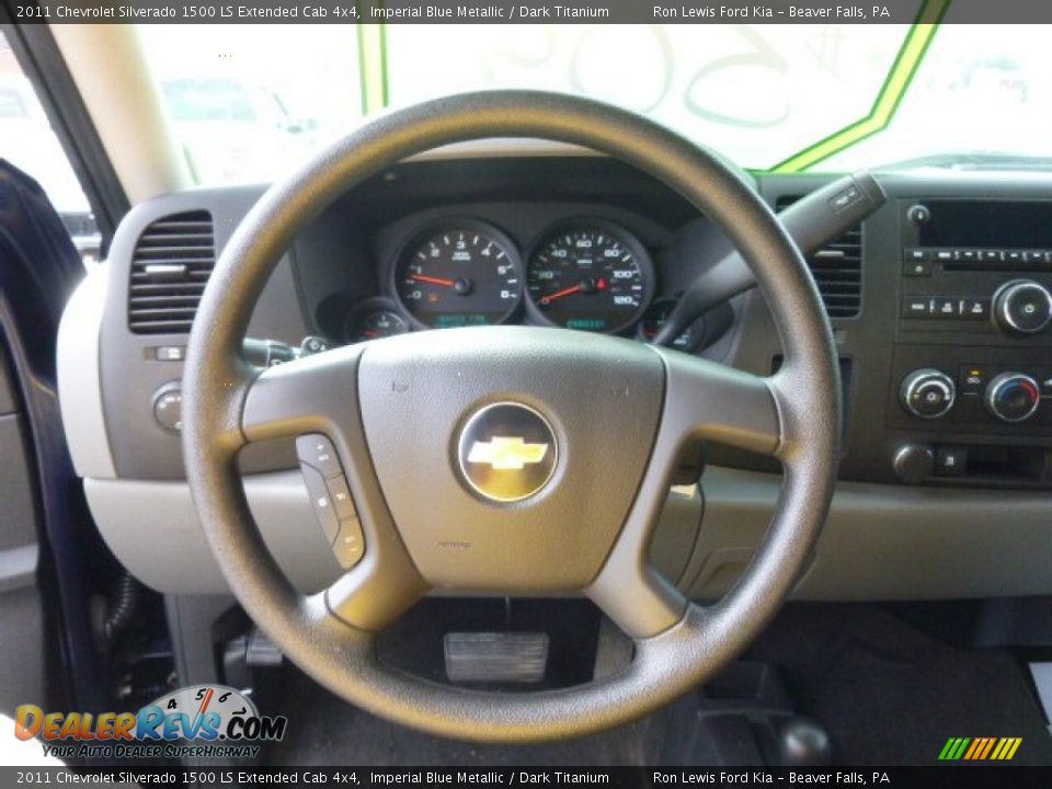 2011 Chevrolet Silverado 1500 LS Extended Cab 4x4 Imperial Blue Metallic / Dark Titanium Photo #18