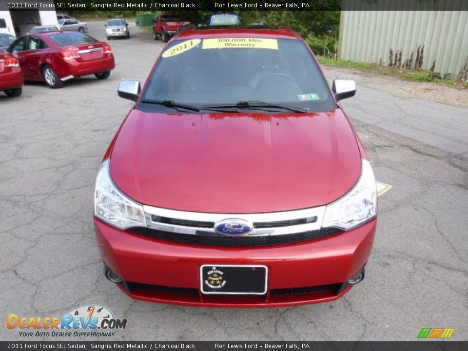 2011 Ford Focus SEL Sedan Sangria Red Metallic / Charcoal Black Photo #3