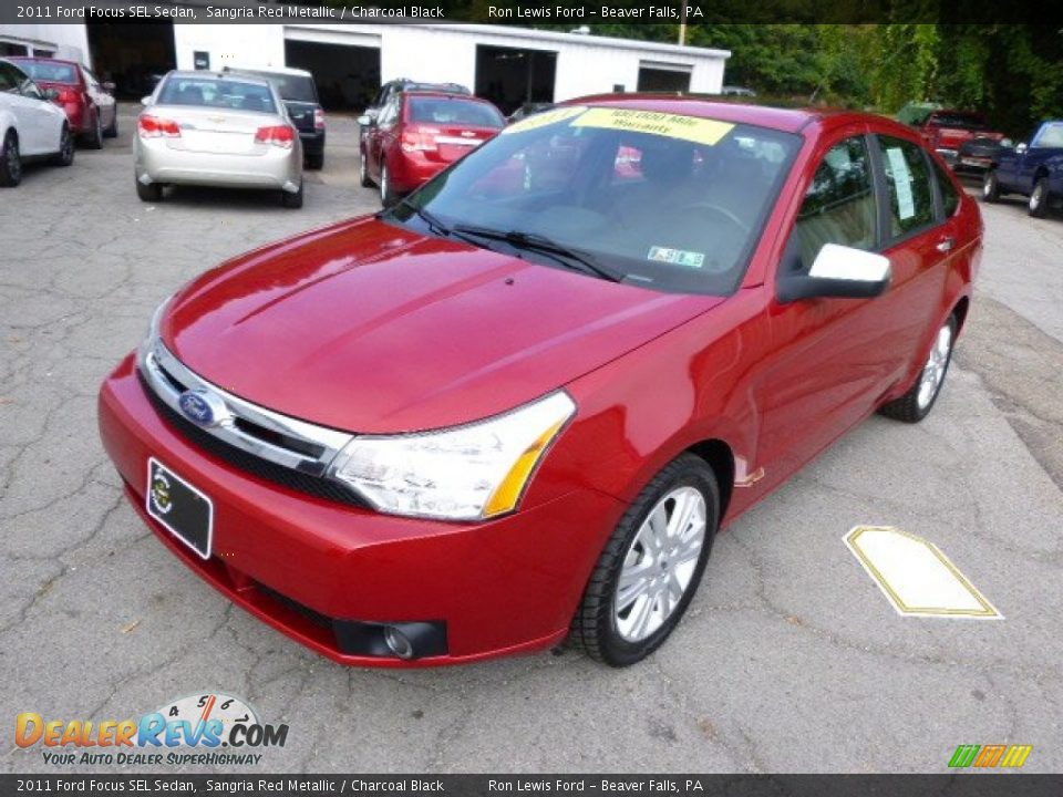 2011 Ford Focus SEL Sedan Sangria Red Metallic / Charcoal Black Photo #4