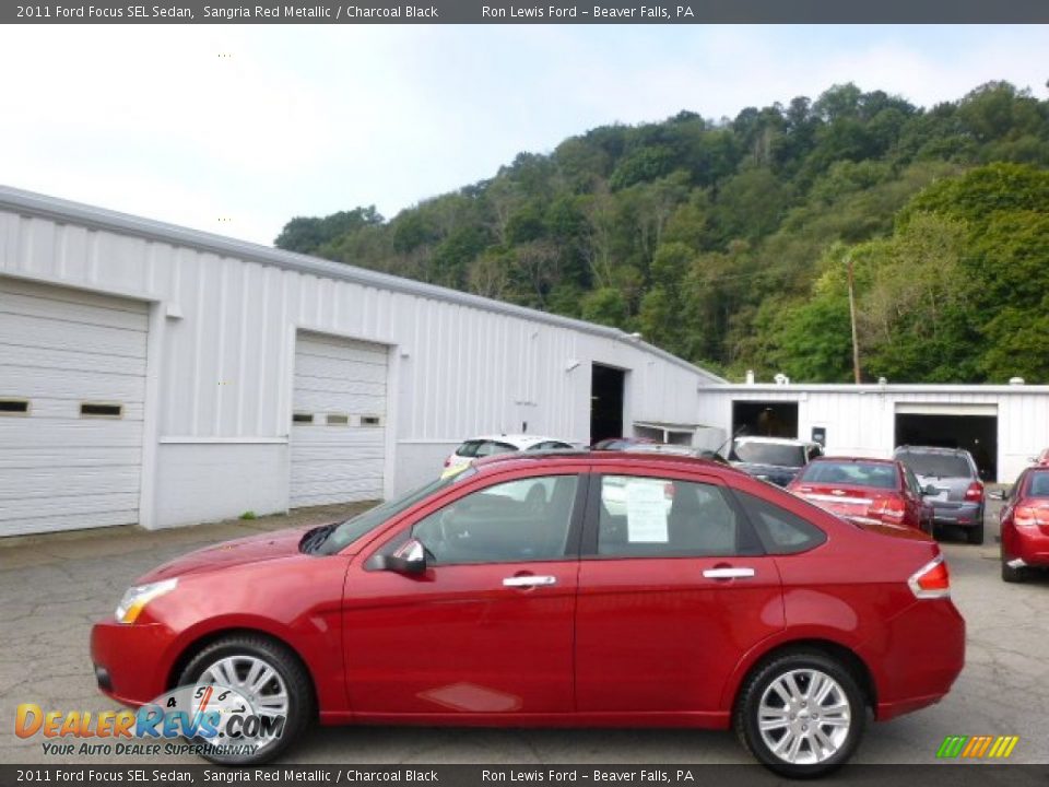 2011 Ford Focus SEL Sedan Sangria Red Metallic / Charcoal Black Photo #5