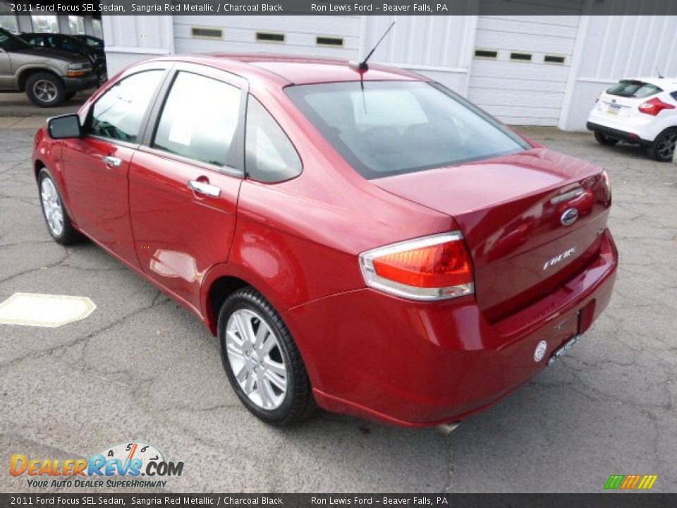 2011 Ford Focus SEL Sedan Sangria Red Metallic / Charcoal Black Photo #6