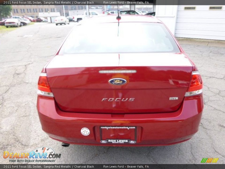 2011 Ford Focus SEL Sedan Sangria Red Metallic / Charcoal Black Photo #7