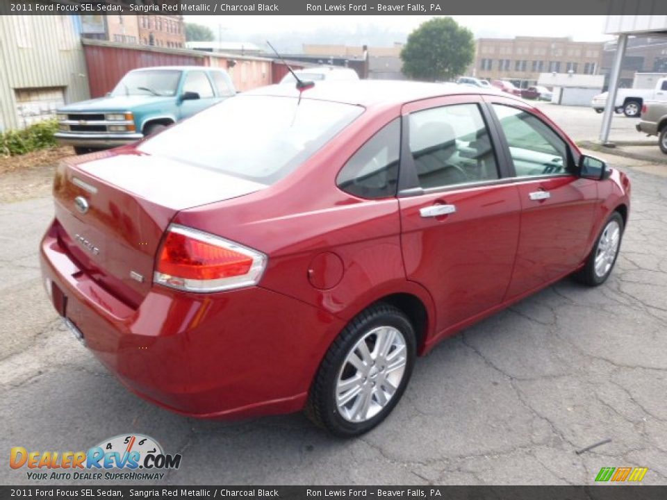 2011 Ford Focus SEL Sedan Sangria Red Metallic / Charcoal Black Photo #8