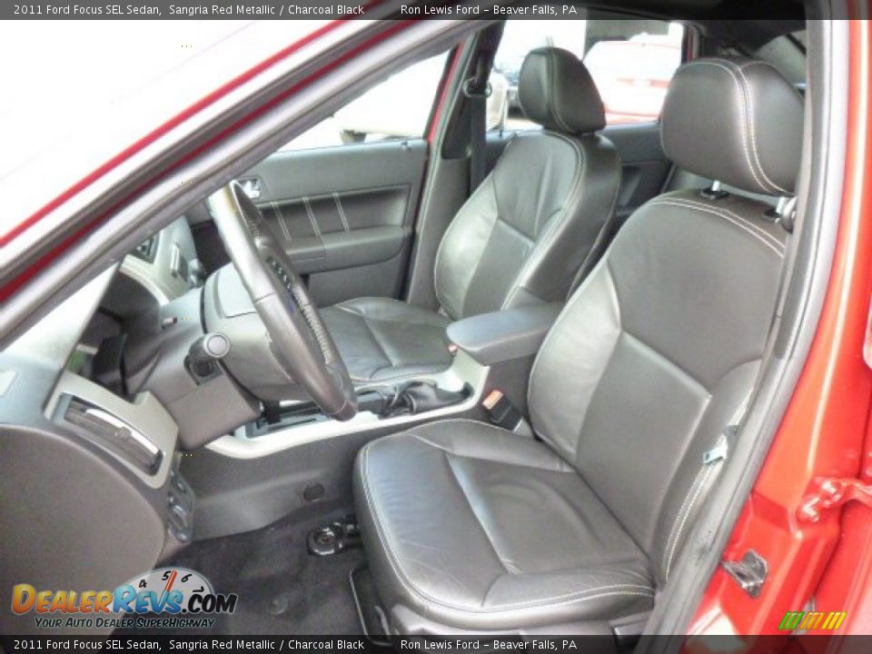 2011 Ford Focus SEL Sedan Sangria Red Metallic / Charcoal Black Photo #10
