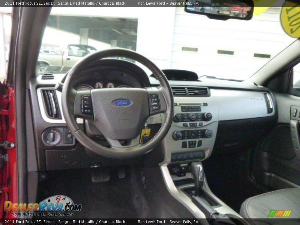 2011 Ford Focus SEL Sedan Sangria Red Metallic / Charcoal Black Photo #14