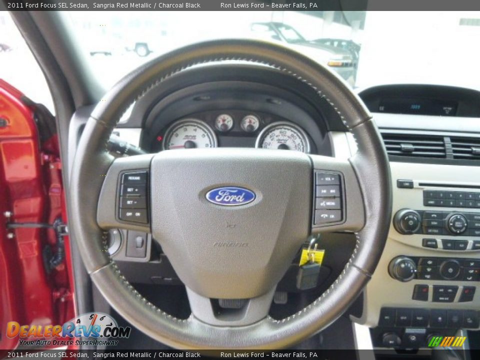 2011 Ford Focus SEL Sedan Sangria Red Metallic / Charcoal Black Photo #18