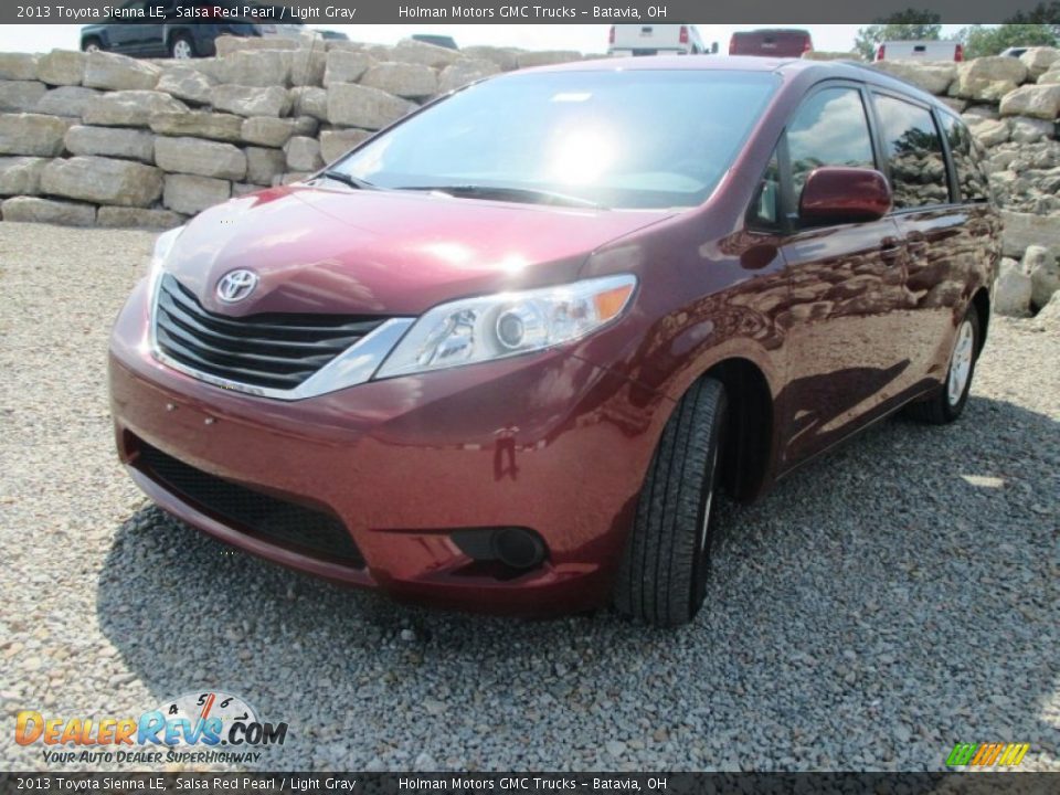 2013 Toyota Sienna LE Salsa Red Pearl / Light Gray Photo #2