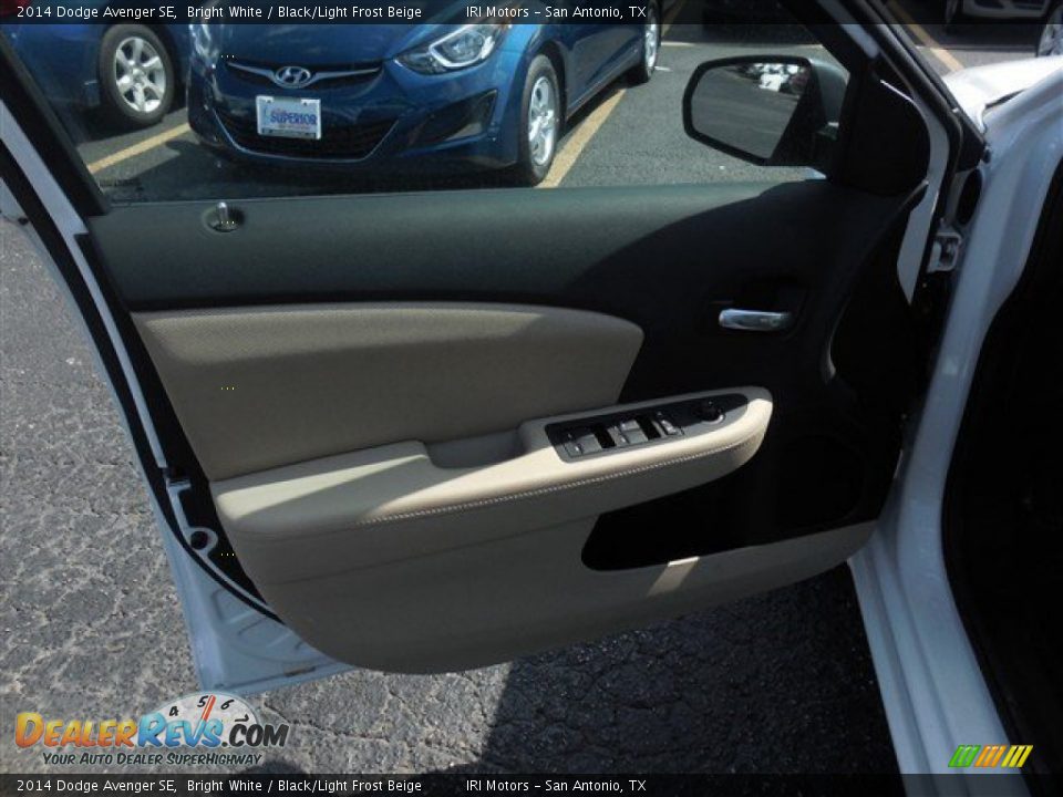 2014 Dodge Avenger SE Bright White / Black/Light Frost Beige Photo #11