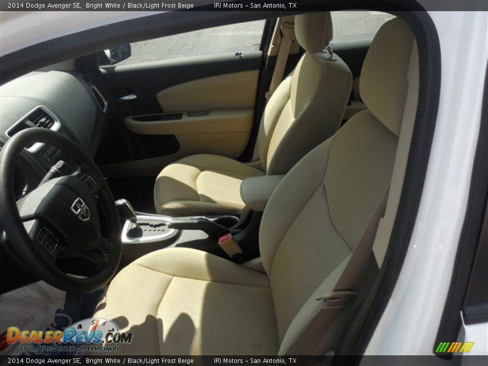 2014 Dodge Avenger SE Bright White / Black/Light Frost Beige Photo #13