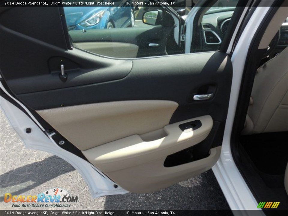 2014 Dodge Avenger SE Bright White / Black/Light Frost Beige Photo #14