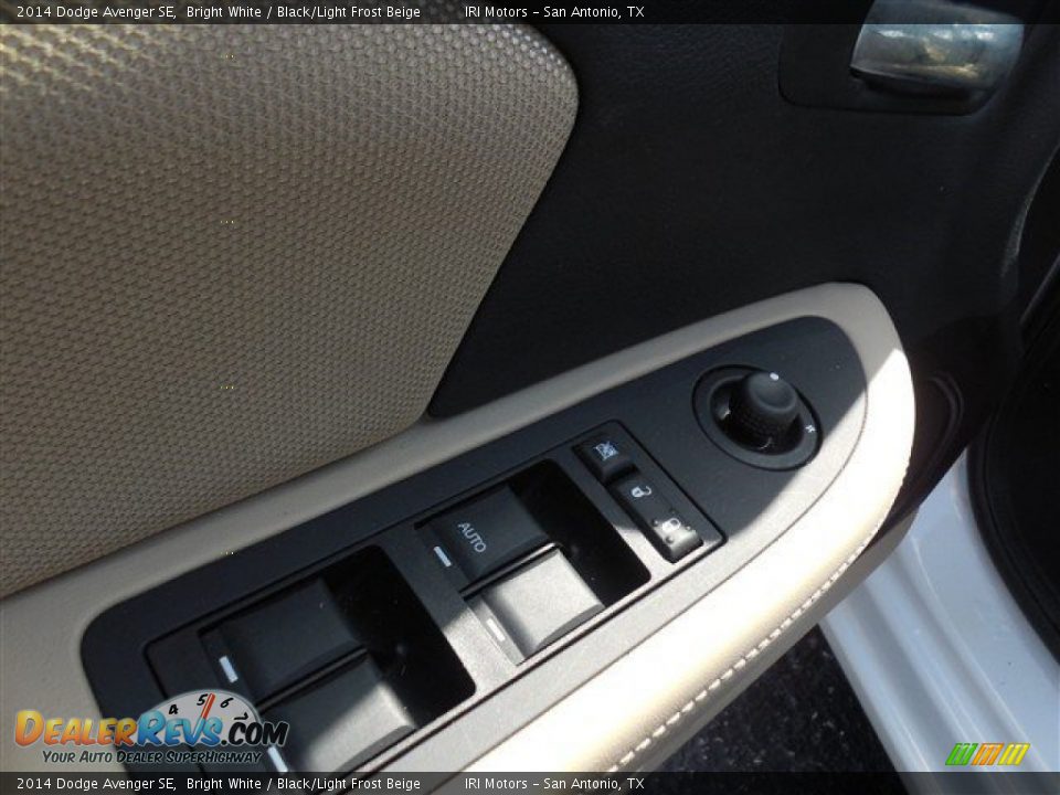 2014 Dodge Avenger SE Bright White / Black/Light Frost Beige Photo #17