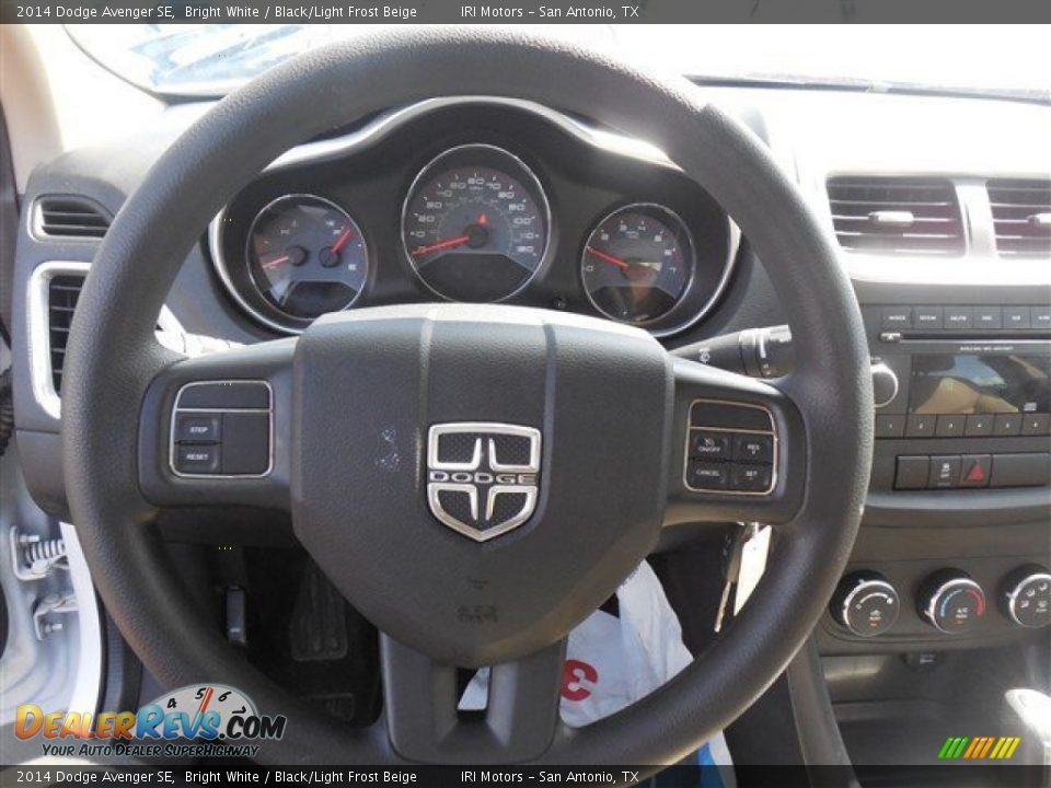 2014 Dodge Avenger SE Bright White / Black/Light Frost Beige Photo #18