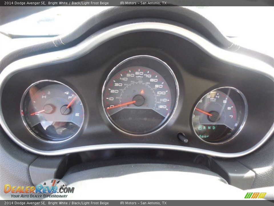 2014 Dodge Avenger SE Bright White / Black/Light Frost Beige Photo #20