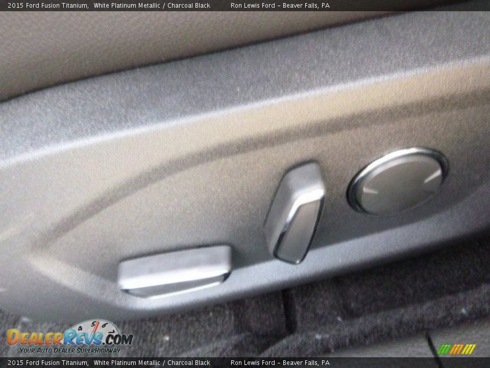 2015 Ford Fusion Titanium White Platinum Metallic / Charcoal Black Photo #19
