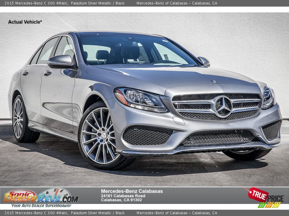 2015 Mercedes-Benz C 300 4Matic Paladium Silver Metallic / Black Photo #1