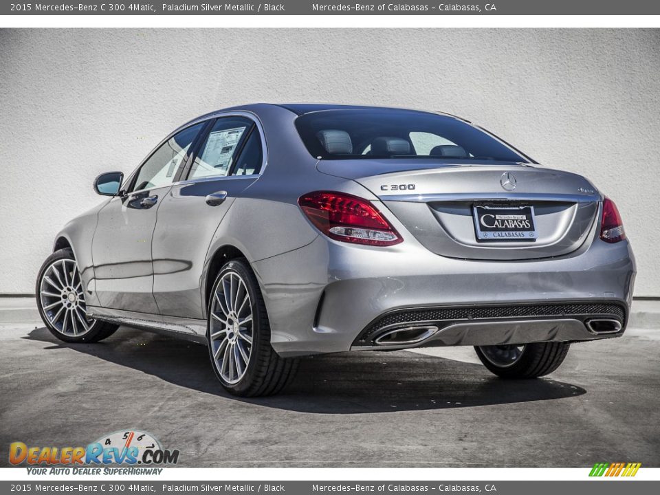 2015 Mercedes-Benz C 300 4Matic Paladium Silver Metallic / Black Photo #2