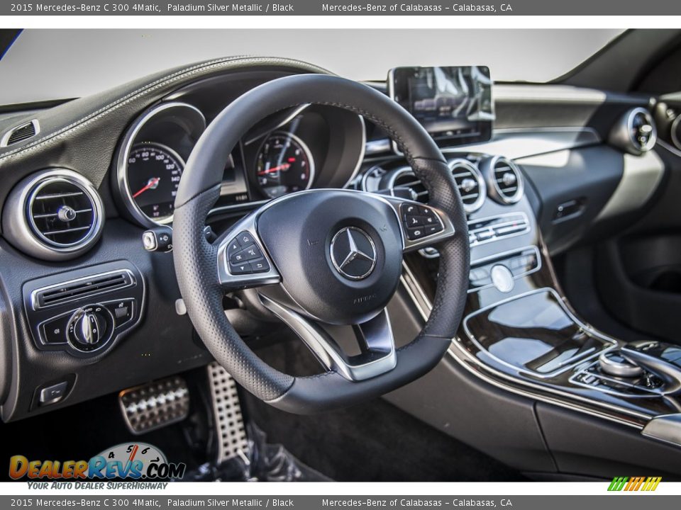 2015 Mercedes-Benz C 300 4Matic Paladium Silver Metallic / Black Photo #5