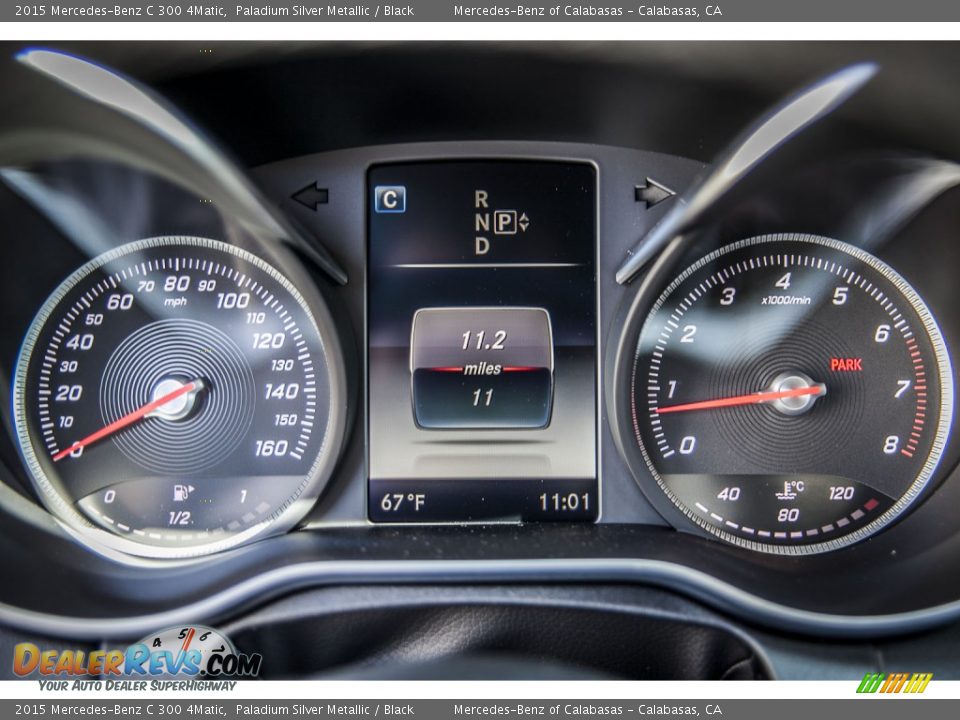 2015 Mercedes-Benz C 300 4Matic Paladium Silver Metallic / Black Photo #6