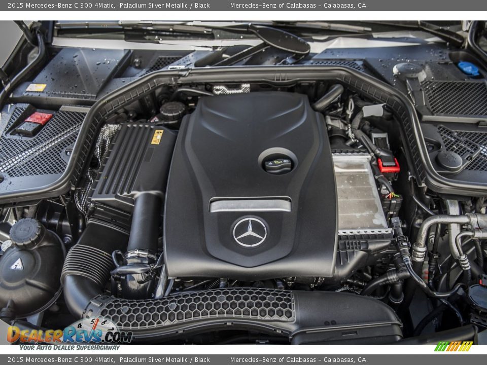 2015 Mercedes-Benz C 300 4Matic Paladium Silver Metallic / Black Photo #9