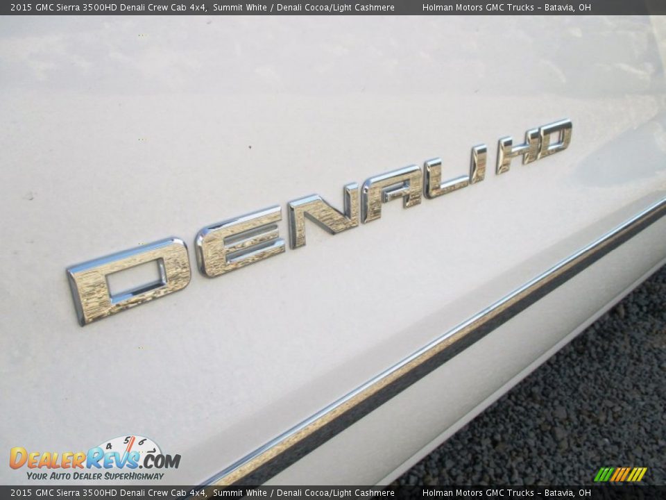 2015 GMC Sierra 3500HD Denali Crew Cab 4x4 Summit White / Denali Cocoa/Light Cashmere Photo #5