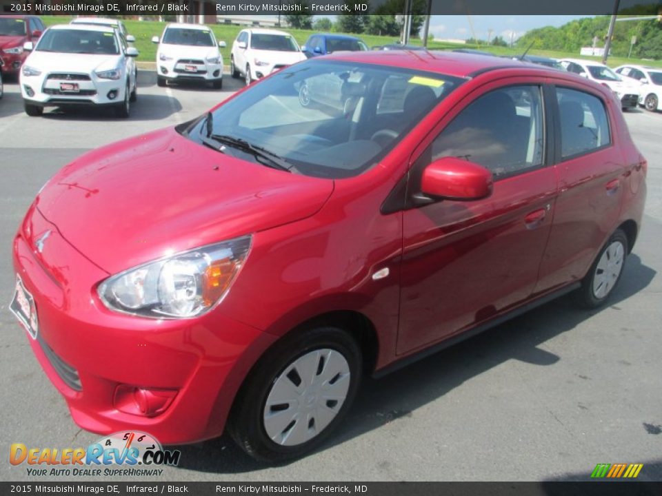 2015 Mitsubishi Mirage DE Infrared / Black Photo #3