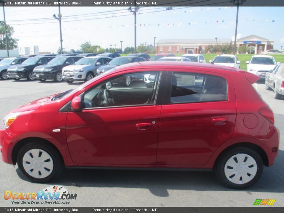 2015 Mitsubishi Mirage DE Infrared / Black Photo #4