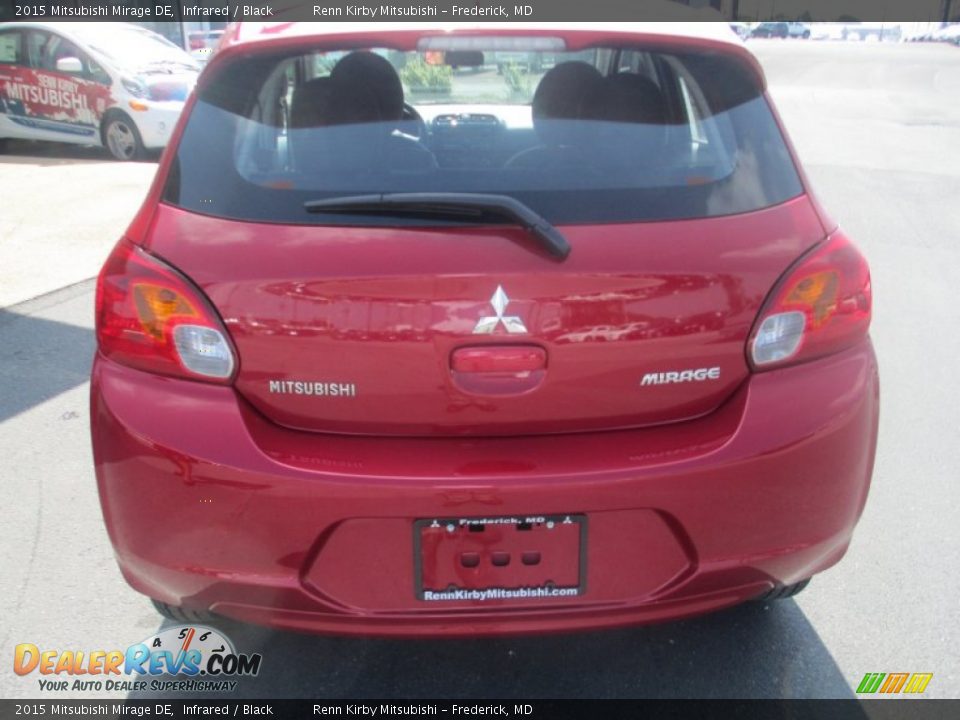2015 Mitsubishi Mirage DE Infrared / Black Photo #6