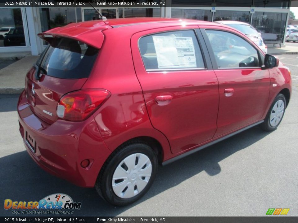 2015 Mitsubishi Mirage DE Infrared / Black Photo #7