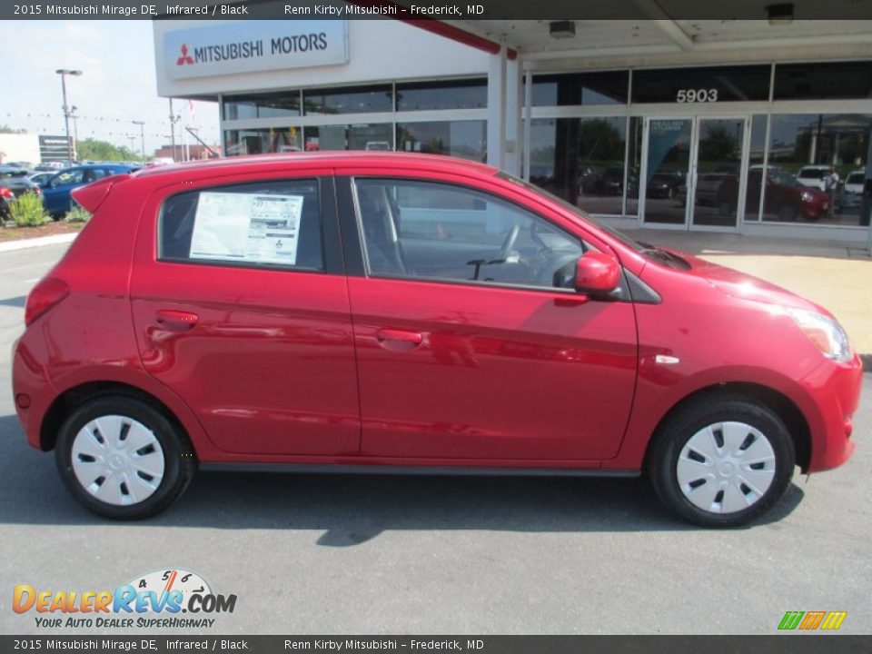 2015 Mitsubishi Mirage DE Infrared / Black Photo #8