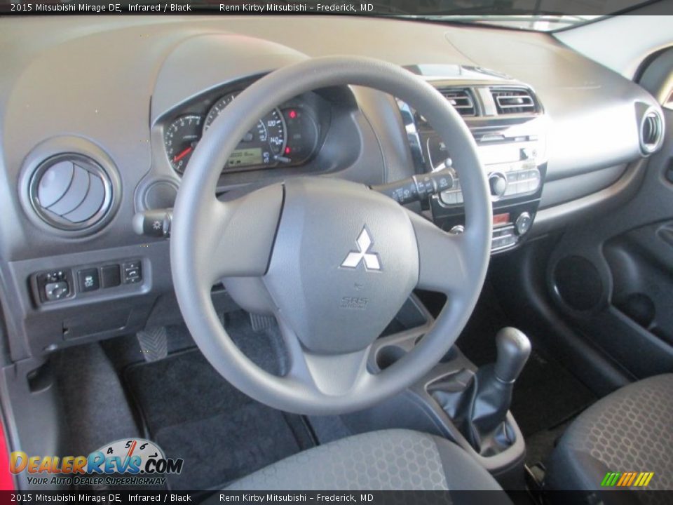 2015 Mitsubishi Mirage DE Infrared / Black Photo #12