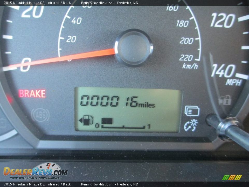2015 Mitsubishi Mirage DE Infrared / Black Photo #14