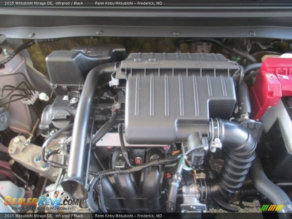 2015 Mitsubishi Mirage DE Infrared / Black Photo #25