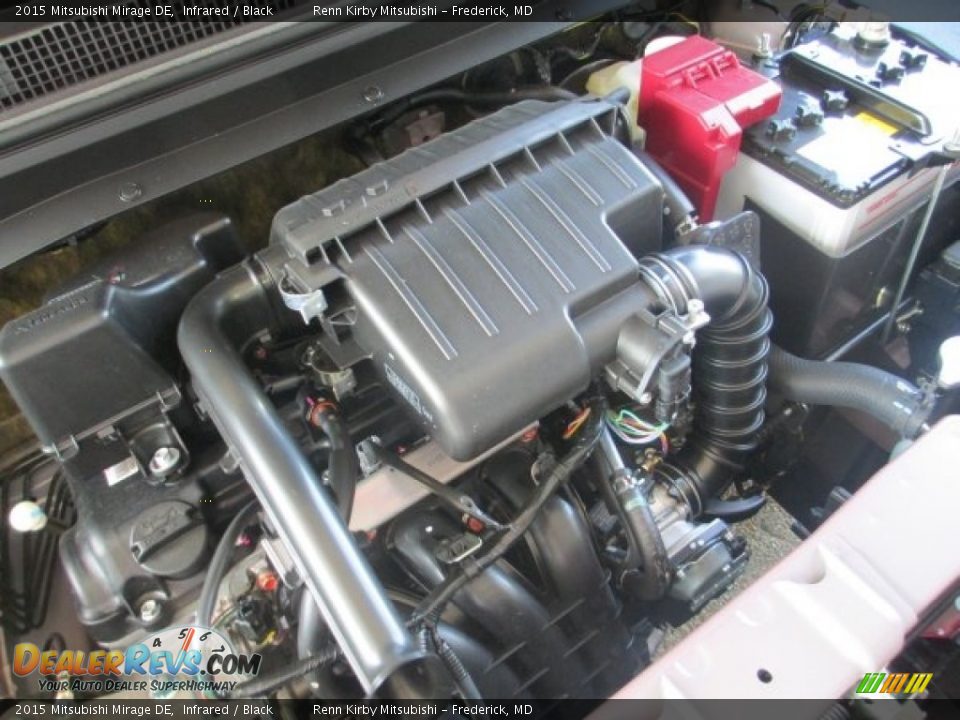 2015 Mitsubishi Mirage DE Infrared / Black Photo #26