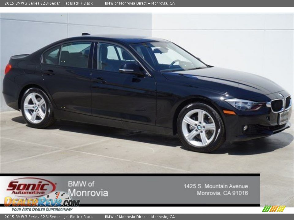 2015 BMW 3 Series 328i Sedan Jet Black / Black Photo #1