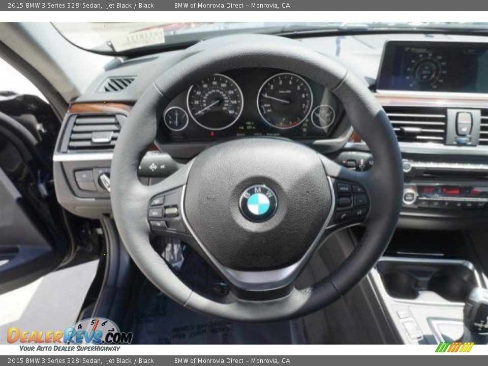 2015 BMW 3 Series 328i Sedan Jet Black / Black Photo #9