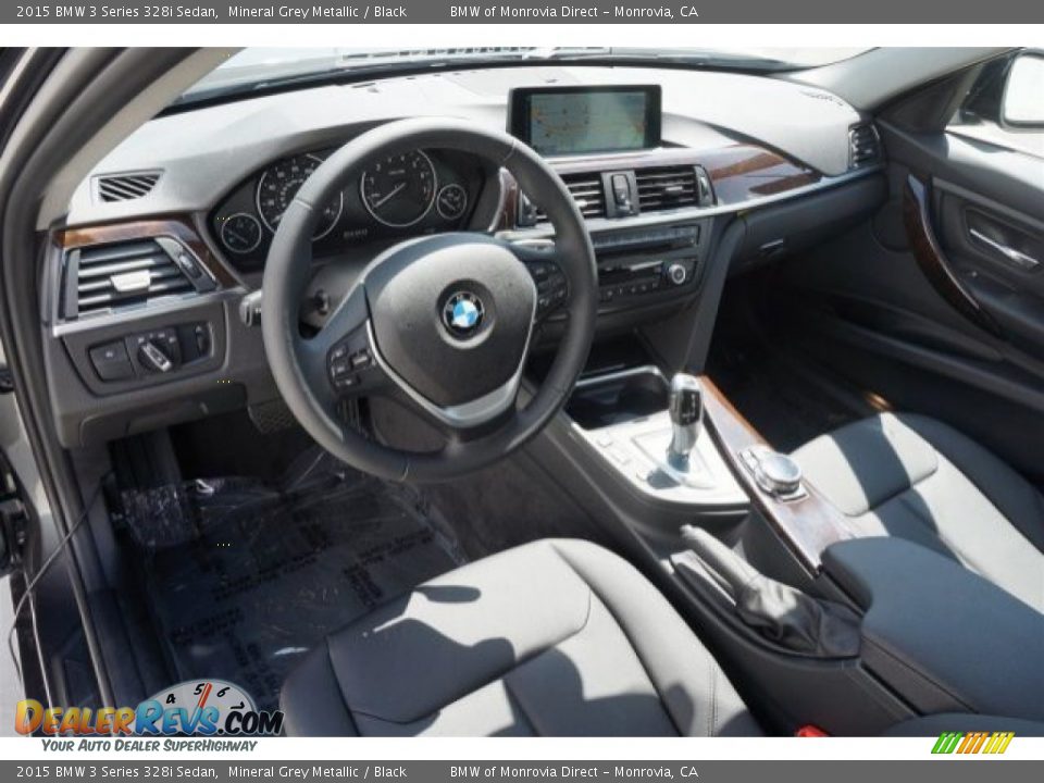 Black Interior - 2015 BMW 3 Series 328i Sedan Photo #6