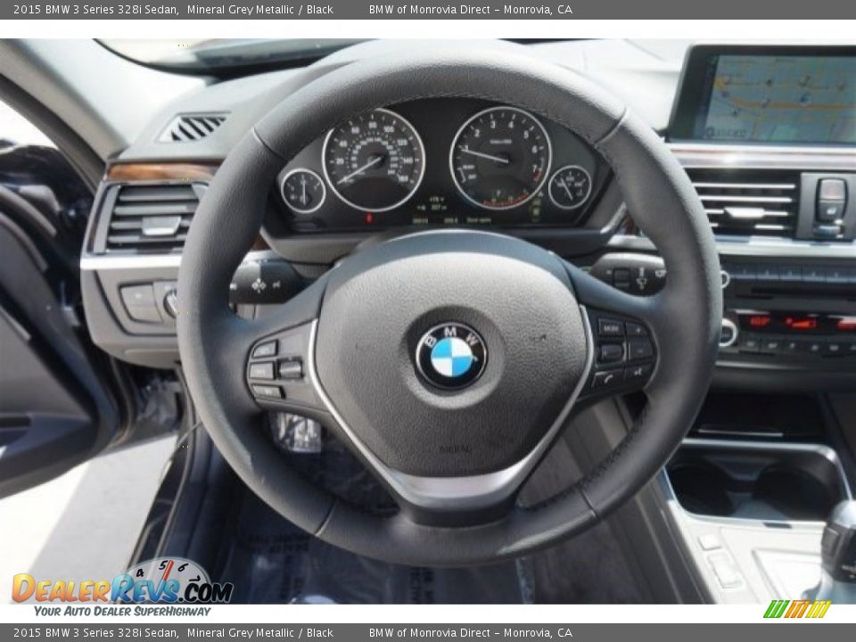 2015 BMW 3 Series 328i Sedan Mineral Grey Metallic / Black Photo #9