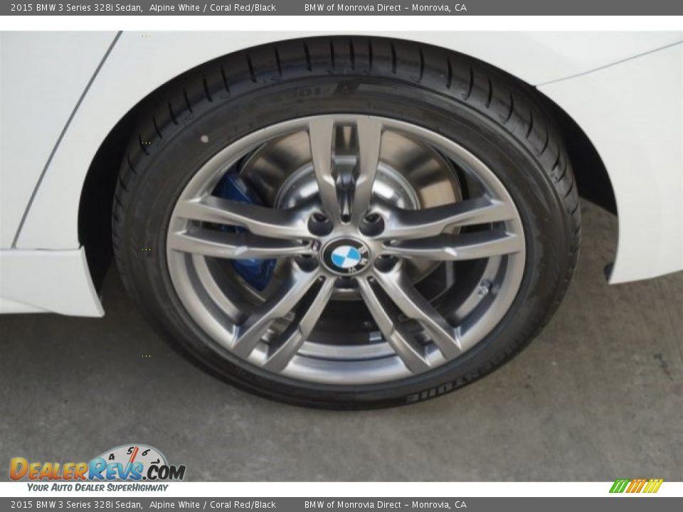 2015 BMW 3 Series 328i Sedan Alpine White / Coral Red/Black Photo #4