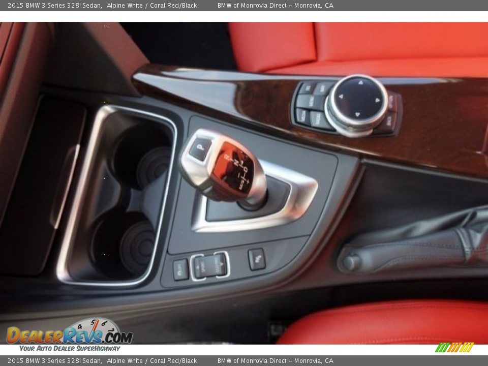 2015 BMW 3 Series 328i Sedan Alpine White / Coral Red/Black Photo #7
