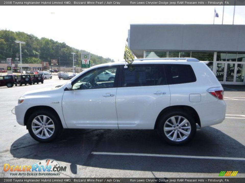 2008 Toyota Highlander Hybrid Limited 4WD Blizzard White Pearl / Ash Gray Photo #2