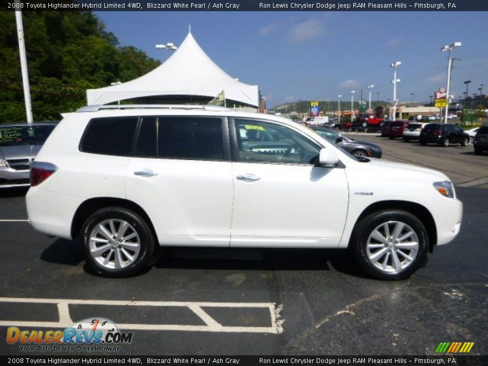 2008 Toyota Highlander Hybrid Limited 4WD Blizzard White Pearl / Ash Gray Photo #6