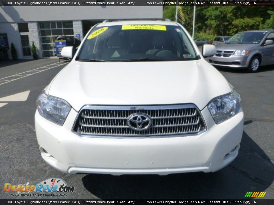 2008 Toyota Highlander Hybrid Limited 4WD Blizzard White Pearl / Ash Gray Photo #8