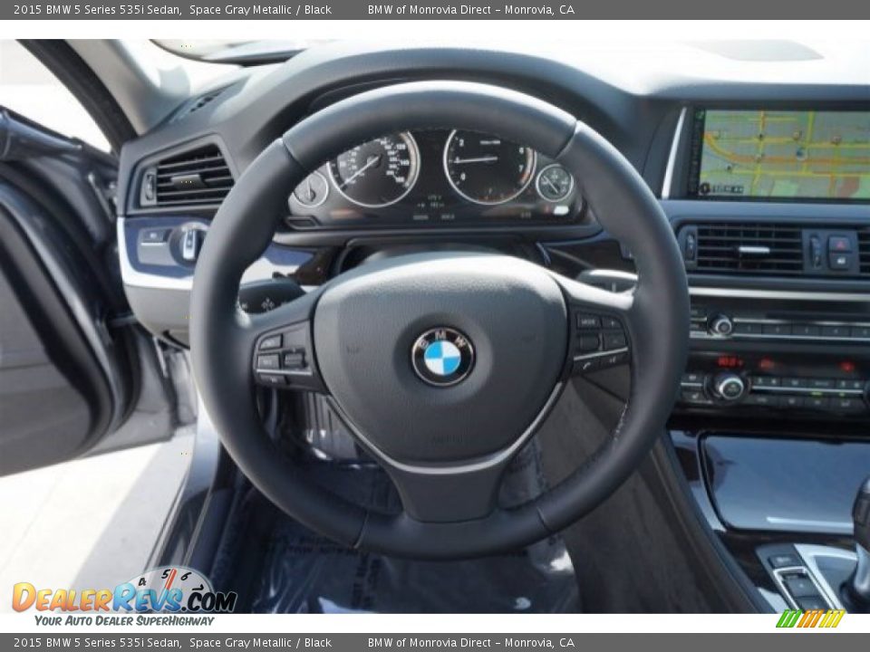 2015 BMW 5 Series 535i Sedan Space Gray Metallic / Black Photo #9
