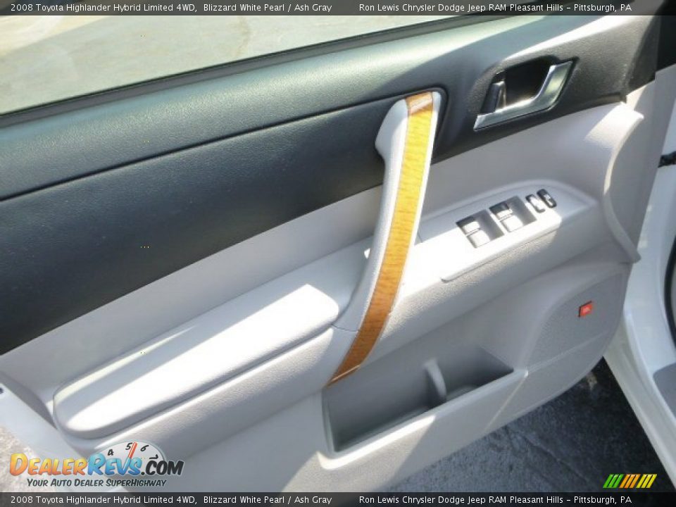 2008 Toyota Highlander Hybrid Limited 4WD Blizzard White Pearl / Ash Gray Photo #14
