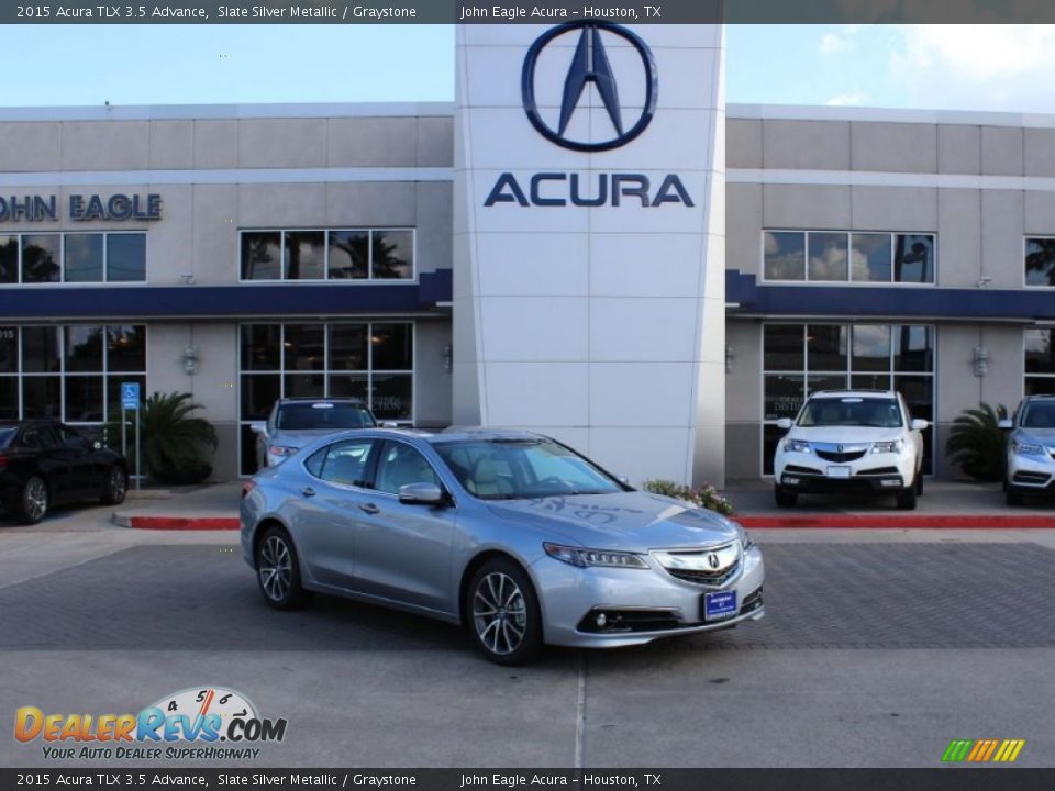 2015 Acura TLX 3.5 Advance Slate Silver Metallic / Graystone Photo #1