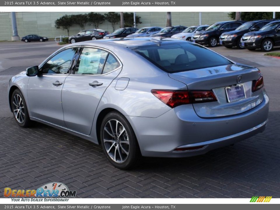2015 Acura TLX 3.5 Advance Slate Silver Metallic / Graystone Photo #5