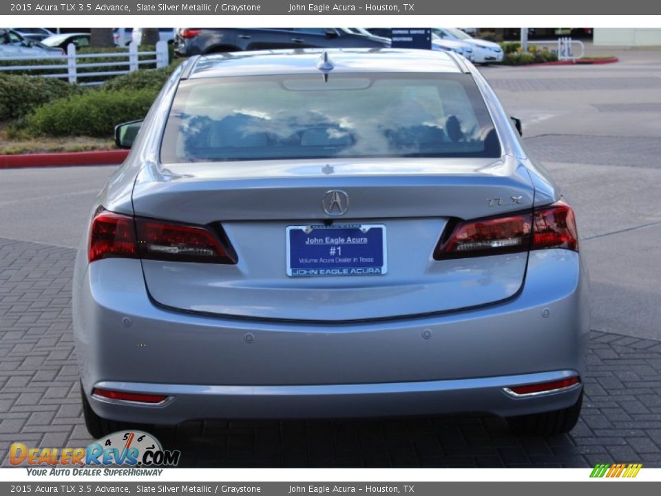 2015 Acura TLX 3.5 Advance Slate Silver Metallic / Graystone Photo #6