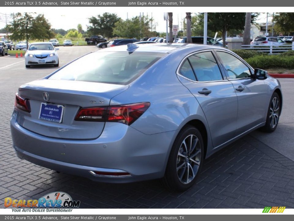 2015 Acura TLX 3.5 Advance Slate Silver Metallic / Graystone Photo #7
