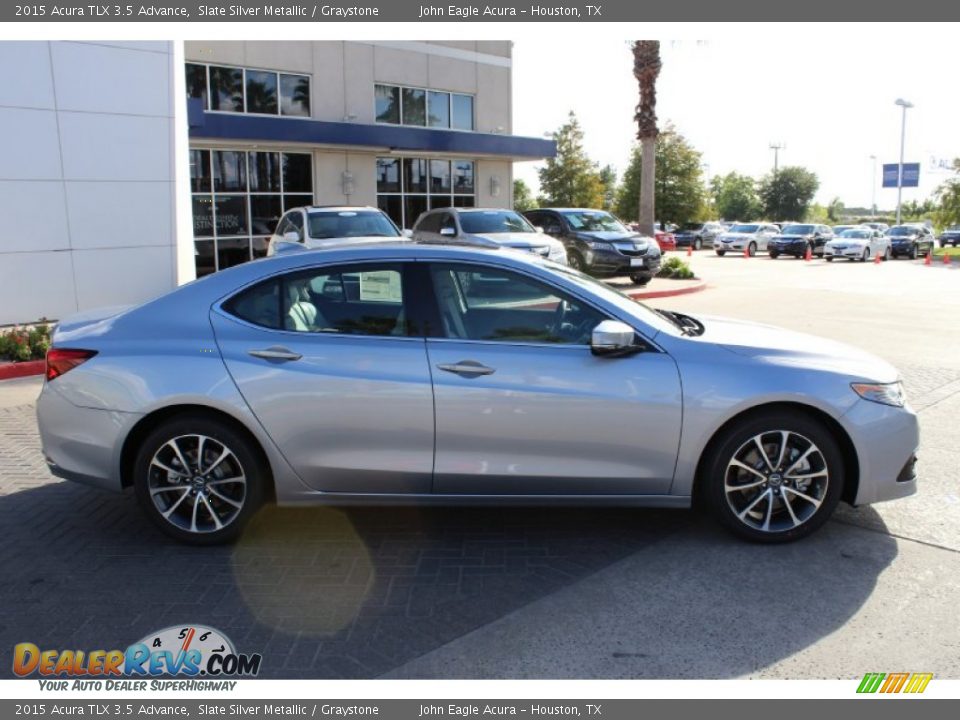 2015 Acura TLX 3.5 Advance Slate Silver Metallic / Graystone Photo #8